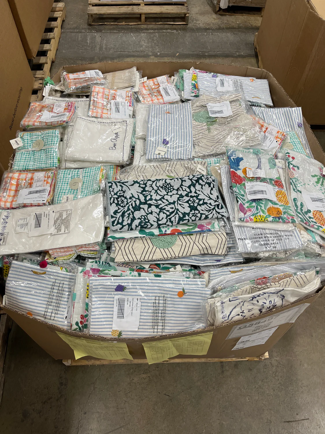Premium Assorted Dish Towels – High-Volume Kitchen Textile Lot (85% Off Retail